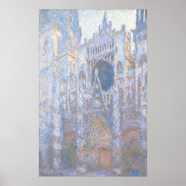 Rouen Cathedral Väster Façade, Claude Monet Fine A Poster (Framsidan)