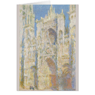 Rouen Cathedral Väster Facade Sunlight av Monet Hälsningskort