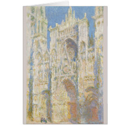 Rouen Cathedral Väster Facade Sunlight by Monet Hälsningskort