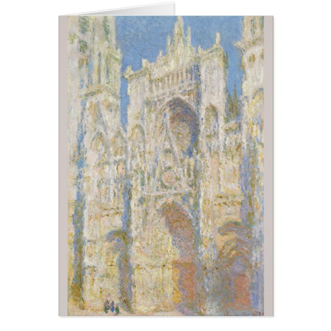 Rouen Cathedral Väster Facade Sunlight by Monet Hälsningskort (Framsidan)