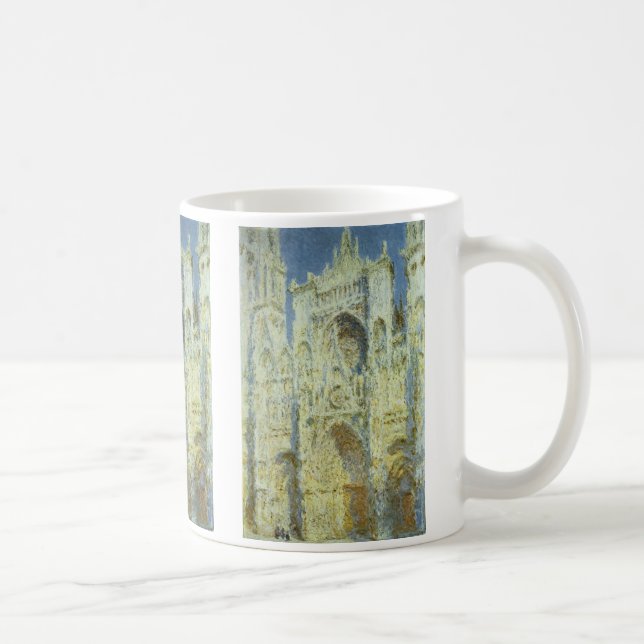 Rouen Cathedral Väster Facade Sunlight, Claude Mon Kaffemugg (Höger)
