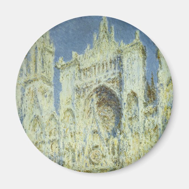 Rouen Cathedral Väster Facade Sunlight, Claude Mon Magnet (Framsidan)