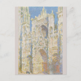 Rouen Cathedral Väster Facade Sunlight Monet Vykort