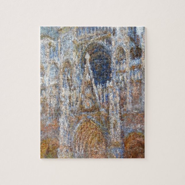 Rouen domkyrka, magi i blått vid Claude Monet Pussel (Vertikal)