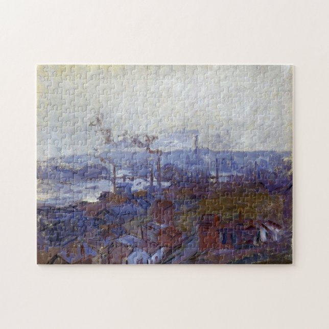 Rouen från Cote Sainte-Catherine Monet Fine Art Pussel (Horisontell)