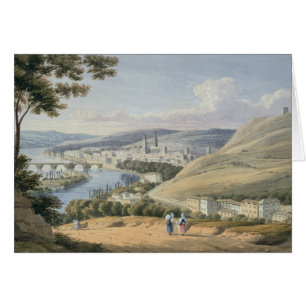 Rouen från Mont Sainte-Catherine (w/c på papper) Hälsningskort