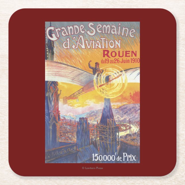 Rouen frankrike - lotsa och hyvla underlägg papper kvadrat (Framsidan)