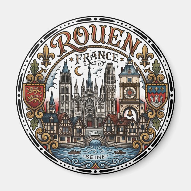 Rouen, Frankrike Magnet (Framsidan)