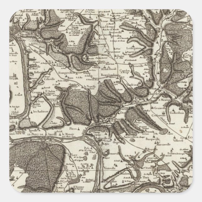 Rouen Fyrkantigt Klistermärke (Framsida)