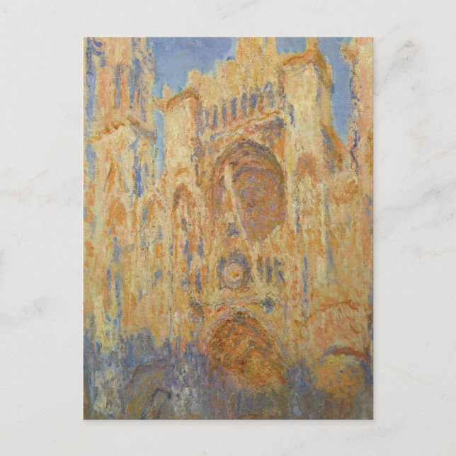 Rouen-katedralen, solnedgång av Claude Monet vykor Vykort (Framsida)