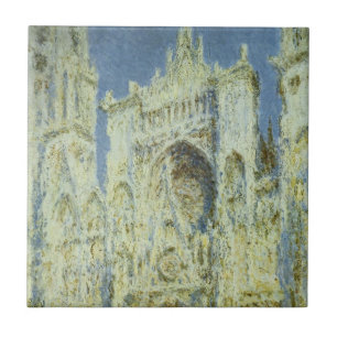 Rouenkatedralens västfasad i solljus, Claude Monet Kakelplatta