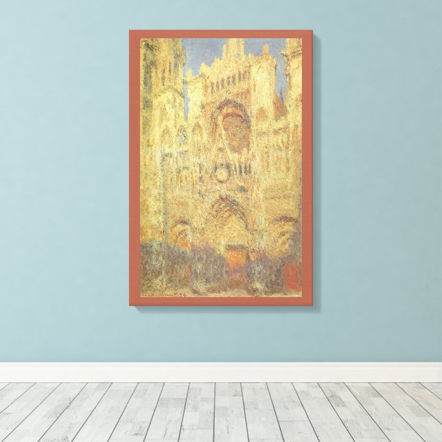 Rouens katedral, solnedgång av Claude Monet Canvastryck (Insitu (trägolv))
