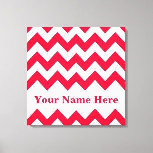 Rouge Bold Chevron med namn vid Emporio Moffa Canvastryck