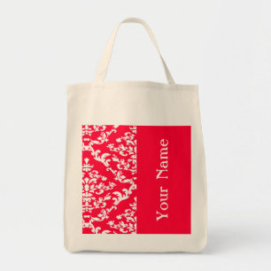 Rouge Bold Damask w/ namn @ Emporiomoffa Tygkasse