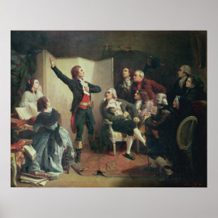 Rouget de Lisle sjunger Marseillaise Poster