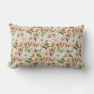 Rough Bamboo Blommigt Daisy Shamrocks Farmhouse Lumbarkudde