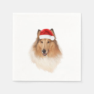 Rough Collie A & M Helgdag Napkin Pappersservett
