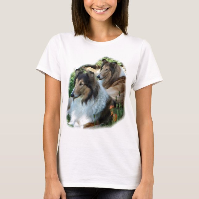 Rough Collie Gift of Art T Shirt (Framsida)