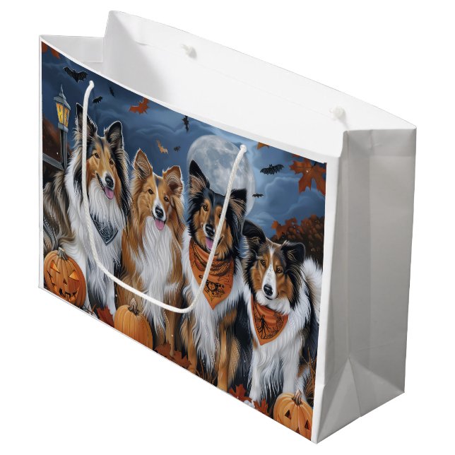 Rough Collie Halloween Kuslig (Framsidan Vinklad)