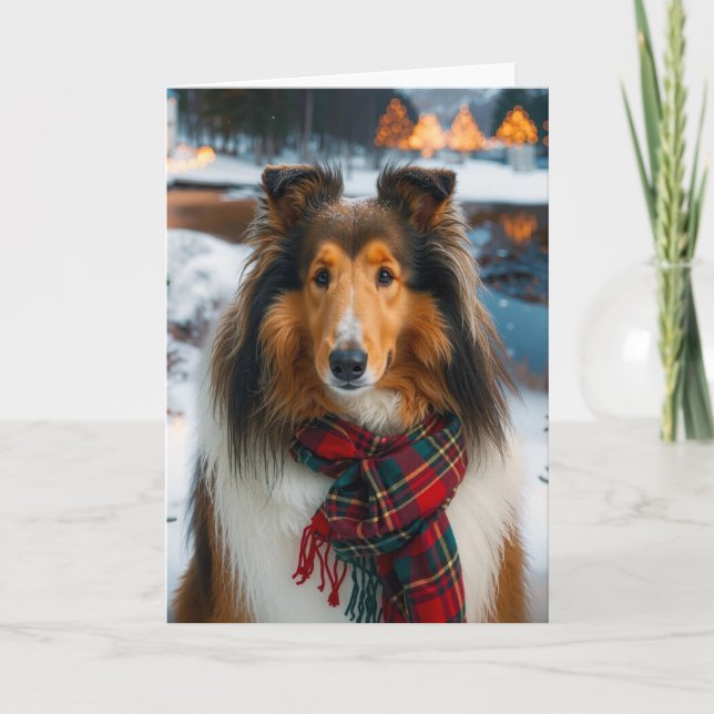 Rough Collie Holiday  Kort (Framsida)