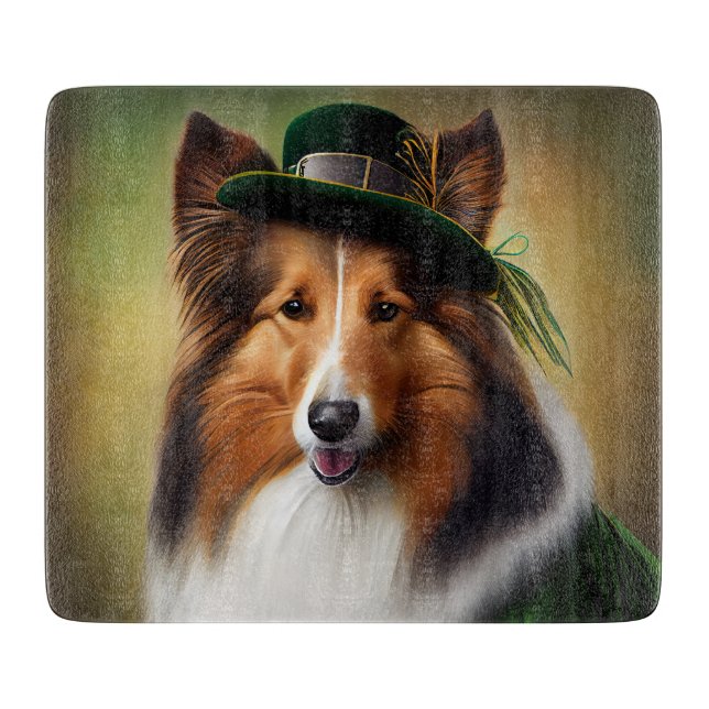 Rough Collie Hund in St. Patrick Day Dress (Framsidan)