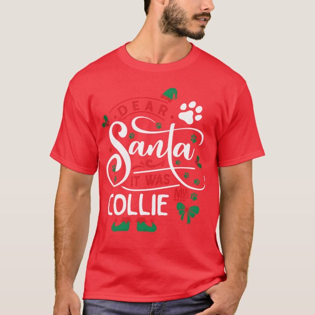 Rough Collie Hund jul Hund aveln kompisar vinta T Shirt (Framsida)