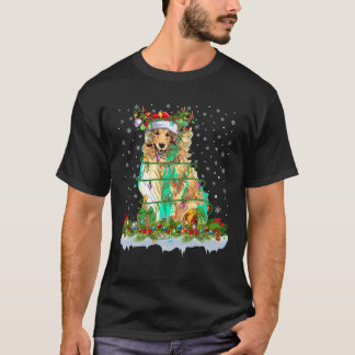 Rough Collie Hund Ljus Santa Rough Collie Ch T Shirt