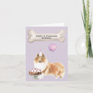 Rough Collie Hund Party Helgkort