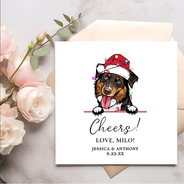 Rough Collie Hund Personlig Cheers Napkins Pappersservett (Skapare uppladdad)