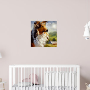 Rough Collie Hund Poster