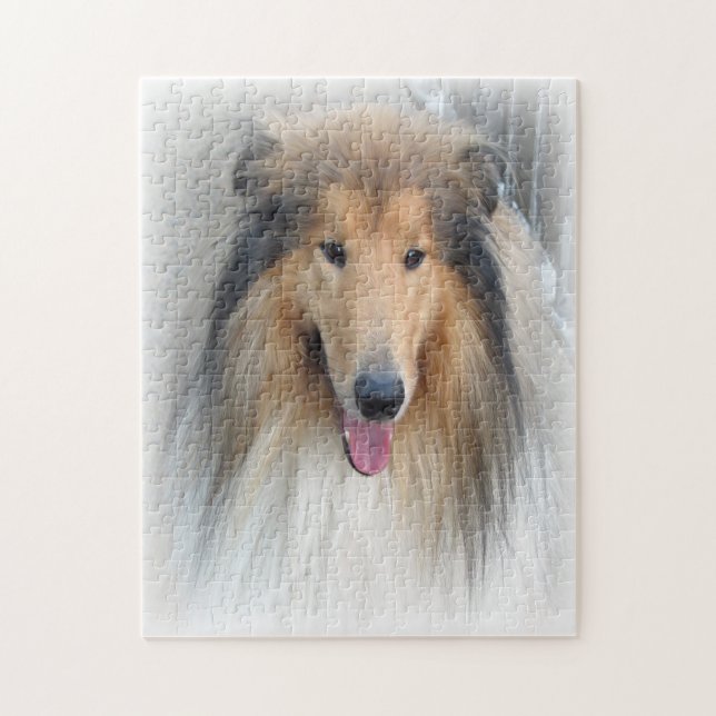 Rough Collie Hund Pussel (Vertikal)