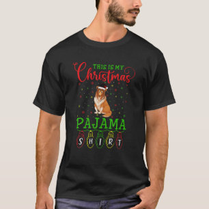Rough Collie Hund Santa Hat Light Det här är mitt T Shirt
