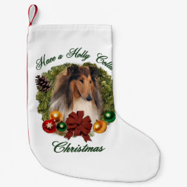 Rough Collie jul Liten Julstrumpa