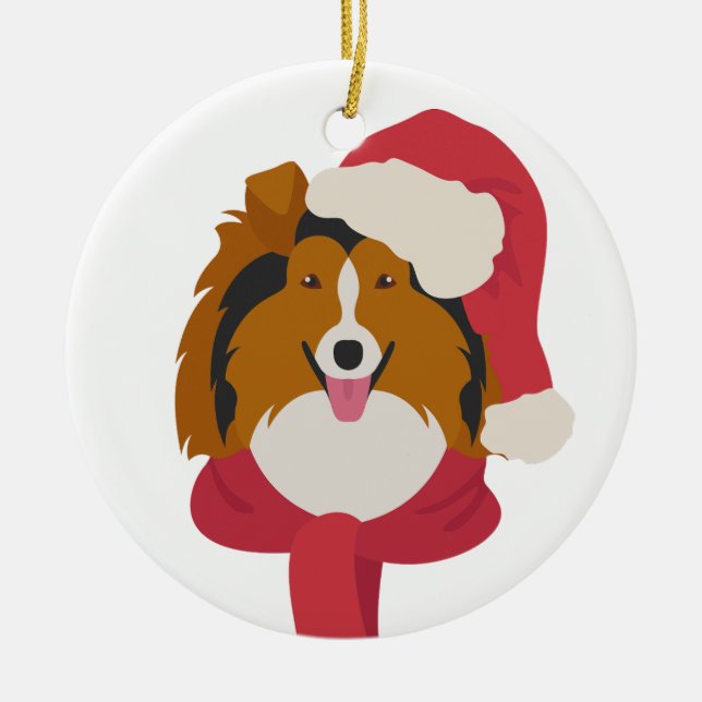 Rough Collie jul Ornament (Framsidan)