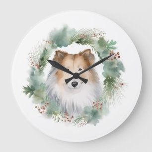 Rough Collie Julkrans Festiv Valp Stor Klocka