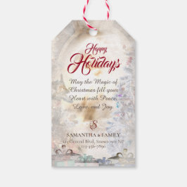 Rough Collie & Kitten - Personlig jul Presentetikett