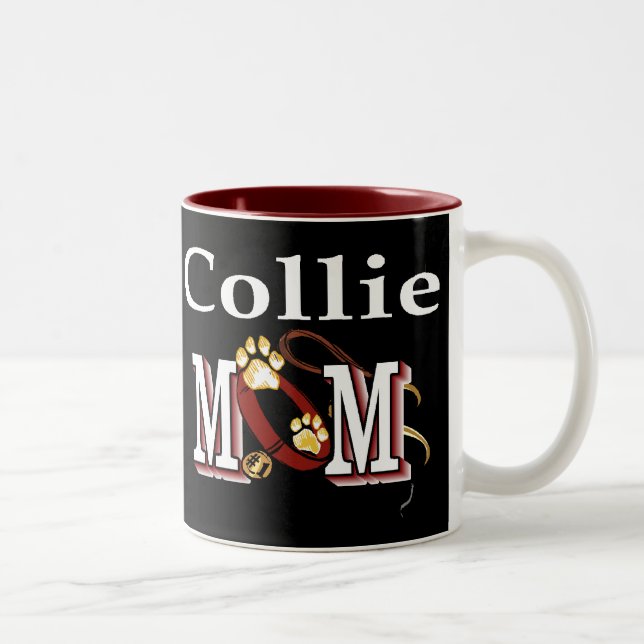 Rough Collie Mamma Gifts Två-Tonad Mugg (Höger)