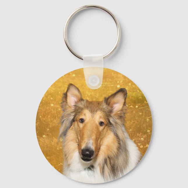 Rough Collie Nyckelring (Framsida)