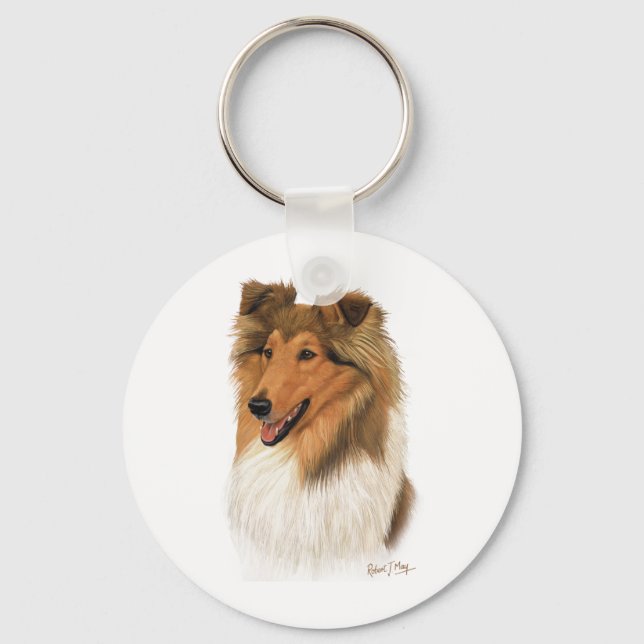 Rough Collie Nyckelring (Framsida)