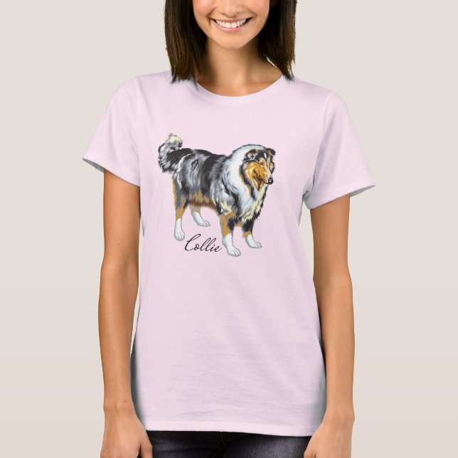 Rough Collie T Shirt (Framsida)