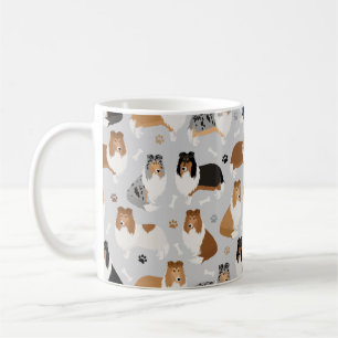 Rough Collie Tass och Bones Coffee Mugg
