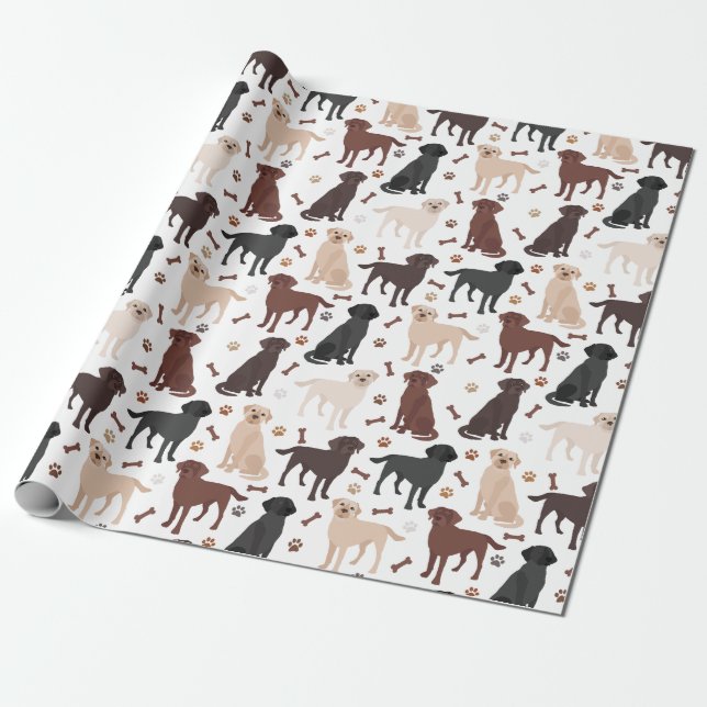Rough Collie Tass och Bones Wrapping Papper Presentpapper (Utrullad)