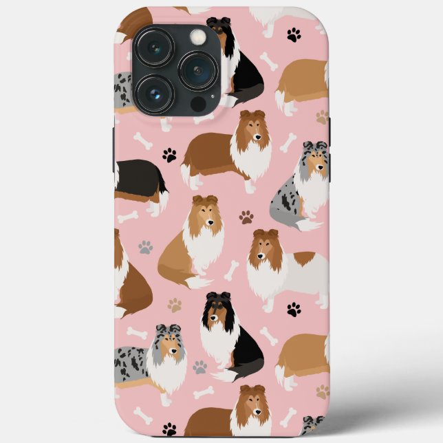 Rough Collie Tassar och Benar Case-Mate iPhone-fod (Baksida)
