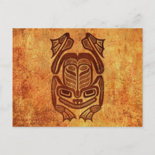 Rough Native Haida Art Frog Vykort