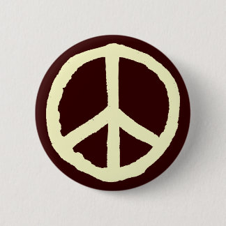 Rough Peace Symbol - Cream on Brown Knapp