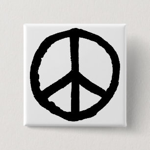Rough Peace Symbol Knapp