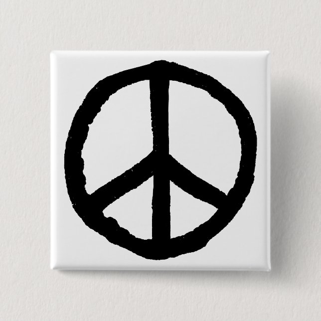 Rough Peace Symbol Knapp (Framsida)