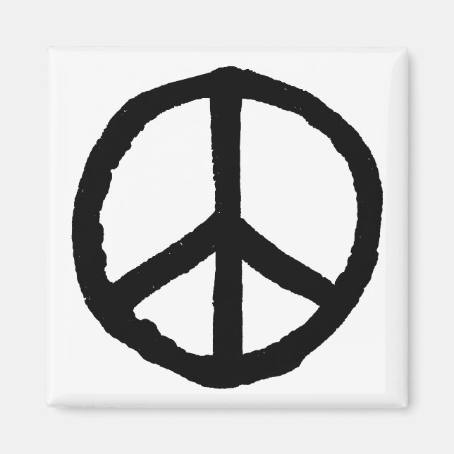 Rough Peace Symbol Magnet (Framsidan)