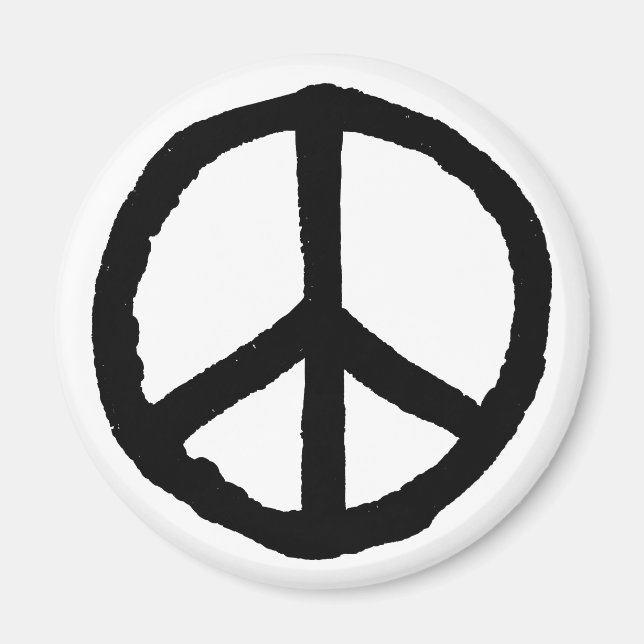 Rough Peace Symbol Magnet (Framsidan)