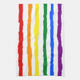 Rough Rainbow Rand på Anpassningsbar Färg Kökshandduk